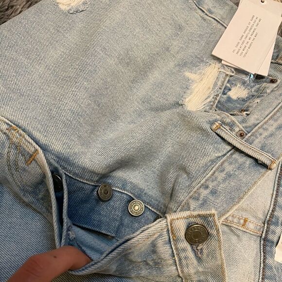 NWT! GRLFRND Karolina High-rise Button Fly Distressed Skinny Long Jean In Jaggar - Picture 8 of 8